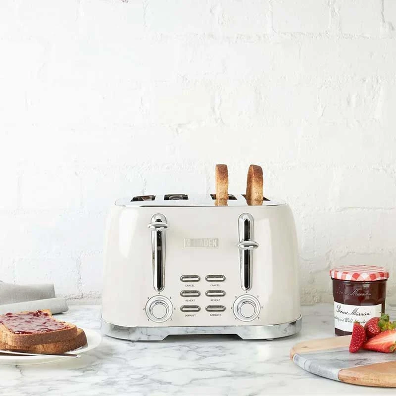 Haden Brighton Cornish 4 Slice Toaster - Cream - 203908 1 Haden Brighton Cornish 4 Slice Toaster - Cream - 203908