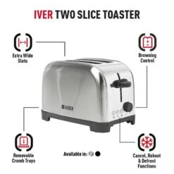 Haden Iver 2 Slice Toaster - Stainless Steel - 206466 7 Haden Iver 2 Slice Toaster - Stainless Steel - 206466 -Blanco Shop h a haden iver 206466 2