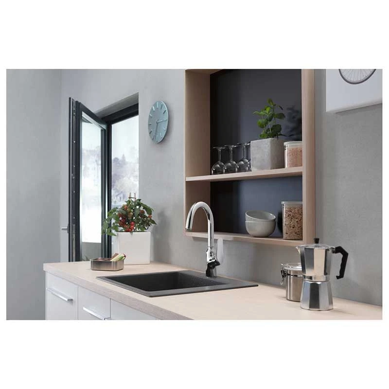 Hansgrohe Focus M42 Single Lever Kitchen Mixer Tap 220 Single Spray Mode - Chrome - 71802000 3 Hansgrohe Focus M42 Single Lever Kitchen Mixer Tap 220 Single Spray Mode - Chrome - 71802000 - Image 3