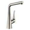 Hansgrohe Metris M71 Single Lever Kitchen Mixer Tap 320 Single Spray Mode - Stainless Steel - 14822800
