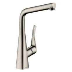 Hansgrohe Metris M71 Single Lever Kitchen Mixer Tap 320 Single Spray Mode - Stainless Steel - 14822800