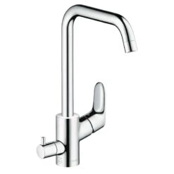 Hansgrohe Focus M41 Single Lever Kitchen Mixer Tap 260 With Shut-Off Valve - Chrome - 31823000