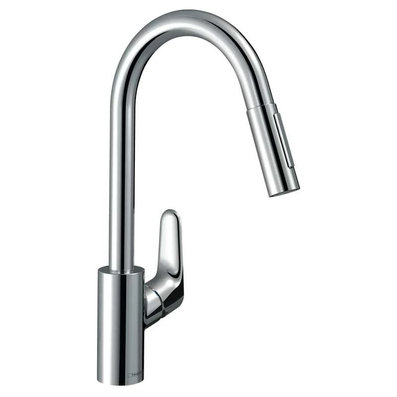 Hansgrohe Focus M41 Single Lever Kitchen Mixer Tap 240 With Pull-Out Spray & Sbox 2 Spray Modes - Chrome - 73880000 1 Hansgrohe Focus M41 Single Lever Kitchen Mixer Tap 240 With Pull-Out Spray & Sbox 2 Spray Modes - Chrome - 73880000