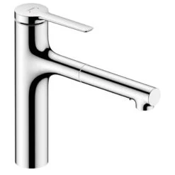 Hansgrohe Zesis M33 Single Lever Kitchen Mixer Tap 160 With Pull-Out Spray 2Jet - Chrome - 74801000