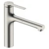 Hansgrohe Zesis M33 Single Lever Kitchen Mixer Tap 160 With Pull-Out Spray 2Jet - Stainless Steel - 74801800
