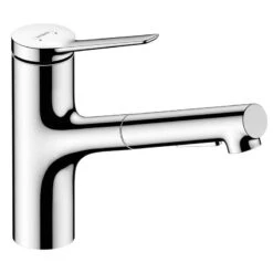 Hansgrohe Zesis M33 EcoSmart Single Lever Kitchen Mixer Tap 150 With Pull-Out Spray 2Jet - Chrome - 74810000