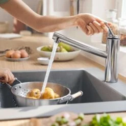 Hansgrohe Zesis M33 EcoSmart Single Lever Kitchen Mixer Tap 150 1Jet - Chrome - 74811000 -Blanco Shop h a hansgrohe 74811000 lifestyle2