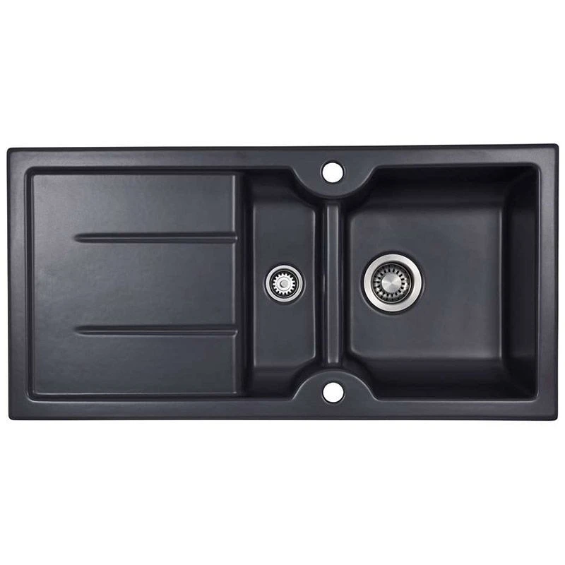 Thomas Denby Harmony MB 1.5 Bowl Reversible Ceramic Kitchen Sink & Drainer - Basalt - HAR1020BA 1 Thomas Denby Harmony MB 1.5 Bowl Reversible Ceramic Kitchen Sink & Drainer - Basalt - HAR1020BA