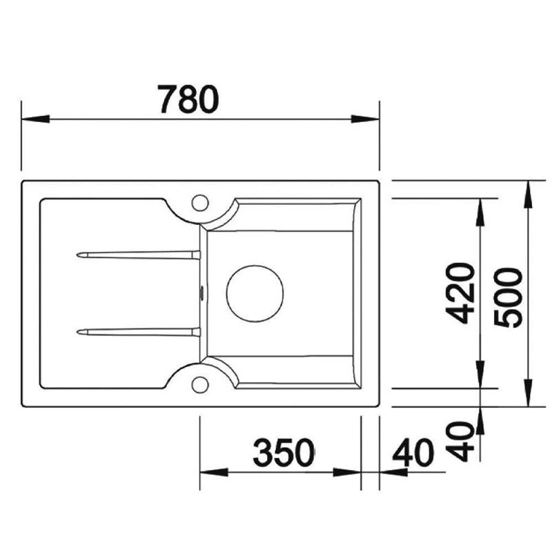 Thomas Denby Harmony Compact 1 Bowl Reversible Ceramic Kitchen Sink & Drainer - Basalt - HAR7810BA 2 Thomas Denby Harmony Compact 1 Bowl Reversible Ceramic Kitchen Sink & Drainer - Basalt - HAR7810BA - Image 2