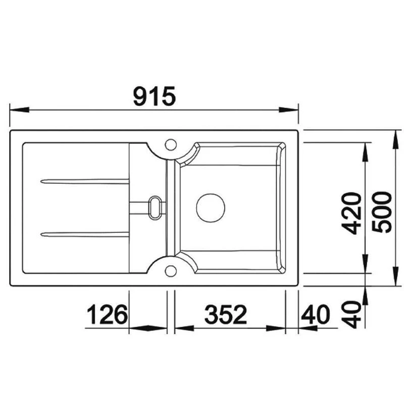 Thomas Denby Harmony XW 1 Bowl Reversible Ceramic Kitchen Sink & Drainer - Basalt Satin - HAR9110BA 2 Thomas Denby Harmony XW 1 Bowl Reversible Ceramic Kitchen Sink & Drainer - Basalt Satin - HAR9110BA - Image 2