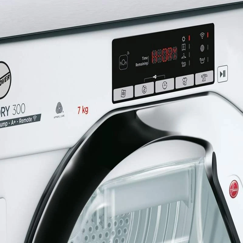 Hoover H500 BATD H7A1TCE-80 B/I 7kg Dryer - White W/Chrome Door 2 Hoover H500 BATD H7A1TCE-80 B/I 7kg Dryer - White W/Chrome Door - Image 2