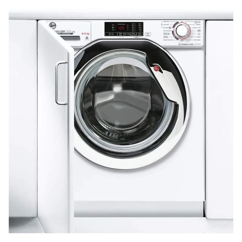 Hoover H500 HBDS 485D1ACE-80 B/I 1400rpm 8/5kg Washer Dryer - White W/Chrome Door 1 Hoover H500 HBDS 485D1ACE-80 B/I 1400rpm 8/5kg Washer Dryer - White W/Chrome Door