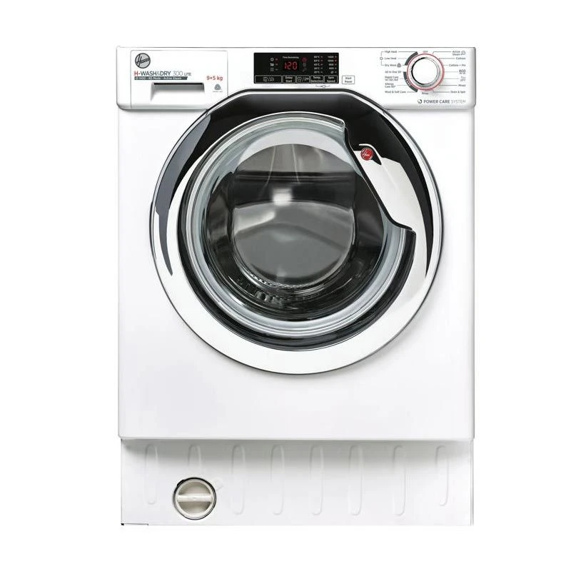 Hoover H500 HBDS495D1ACE/1-80 B/I 1400rpm 9/5kg Washer Dryer - White W/Chrome Door 1 Hoover H500 HBDS495D1ACE/1-80 B/I 1400rpm 9/5kg Washer Dryer - White W/Chrome Door