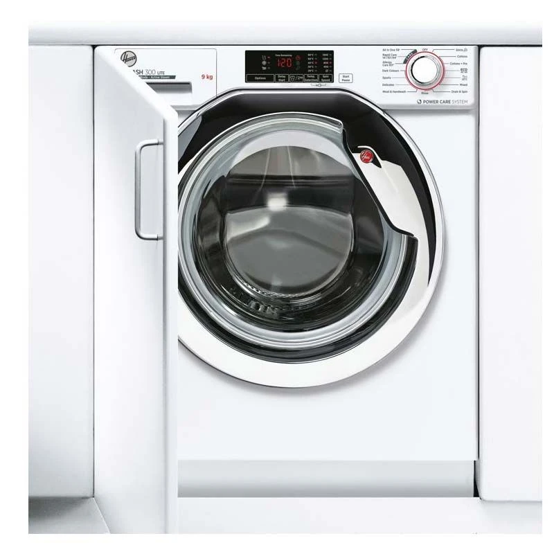 Hoover H300 HBWS 59D1ACE-80 B/I 1500rpm 9kg Washing Machine - White W/Chrome Door 2 Hoover H300 HBWS 59D1ACE-80 B/I 1500rpm 9kg Washing Machine - White W/Chrome Door - Image 2