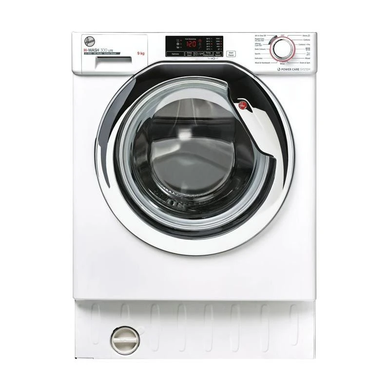 Hoover H300 HBWS 59D1ACE-80 B/I 1500rpm 9kg Washing Machine - White W/Chrome Door 1 Hoover H300 HBWS 59D1ACE-80 B/I 1500rpm 9kg Washing Machine - White W/Chrome Door