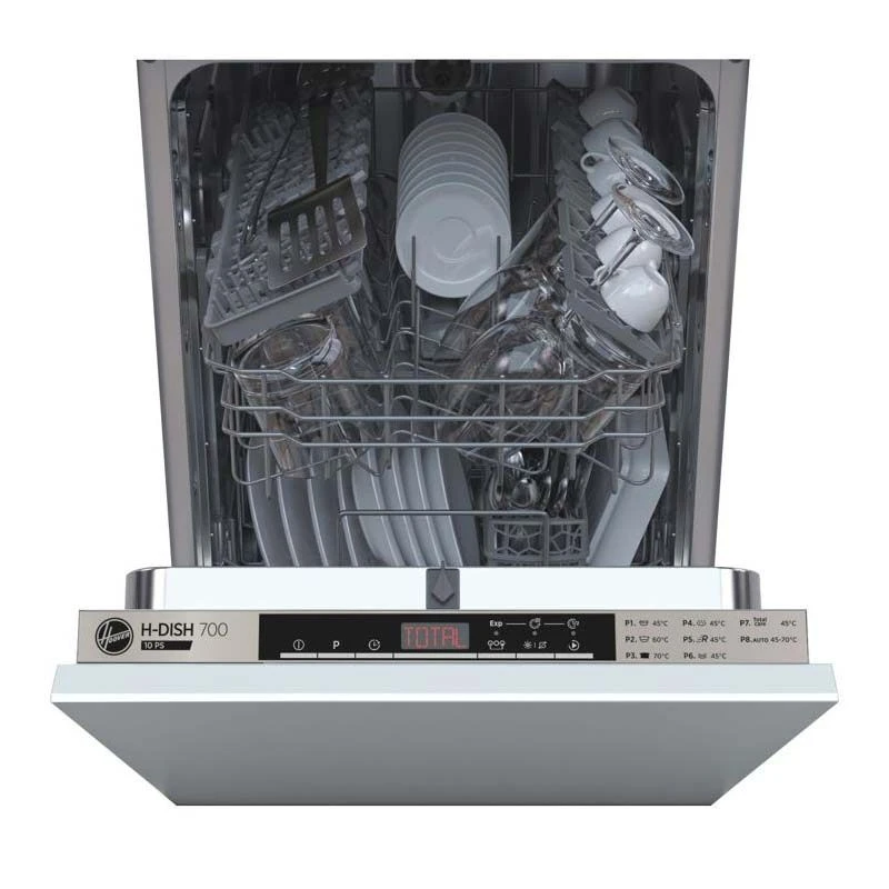Hoover H500 HDIH 2T1047-80 F/I 10 Place Slim Dishwasher - White 4 Hoover H500 HDIH 2T1047-80 F/I 10 Place Slim Dishwasher - White - Image 4
