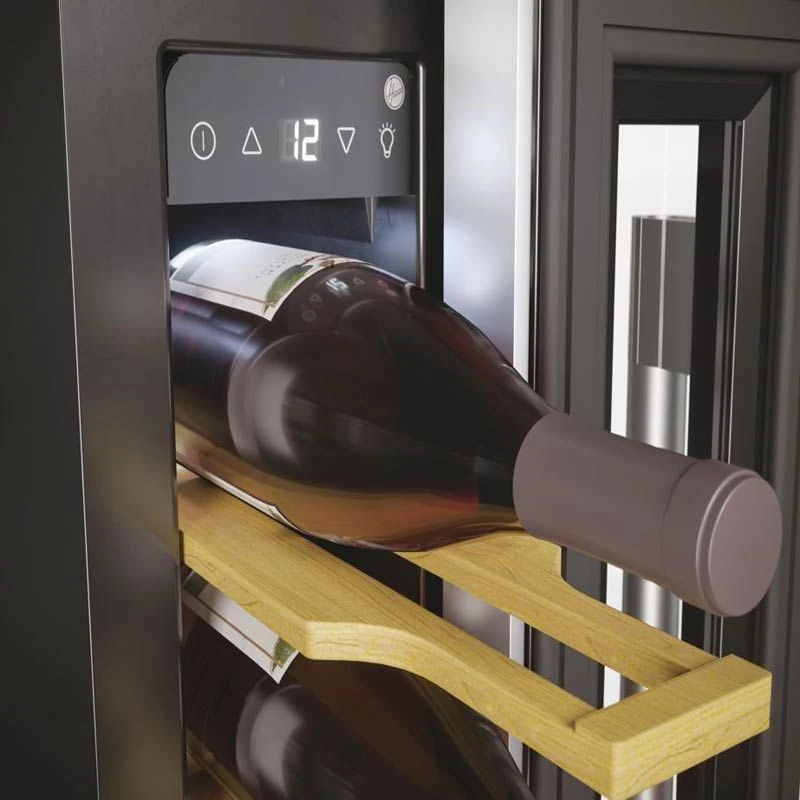 Hoover H300 HWCB 15 UK/1 15cm Wine Cooler - Black Glass & Stainless Steel 2 Hoover H300 HWCB 15 UK/1 15cm Wine Cooler - Black Glass & Stainless Steel - Image 2