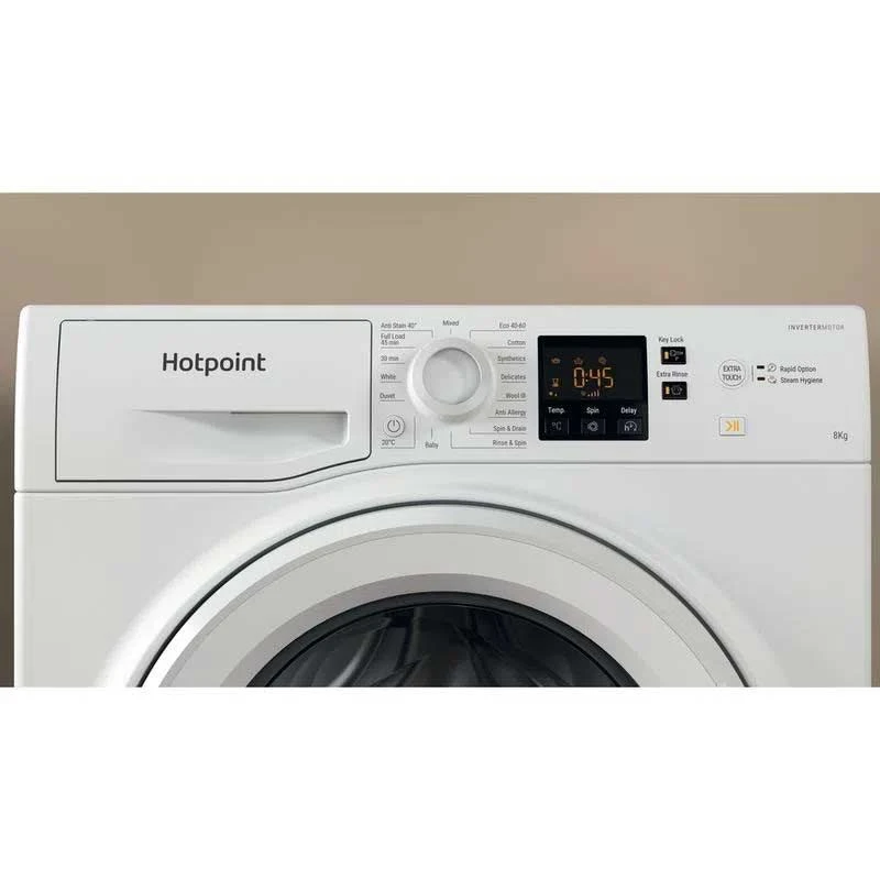 Hotpoint NSWF 845C W UK N 8kg Washing Machine - White 8 Hotpoint NSWF 845C W UK N 8kg Washing Machine - White - Image 8
