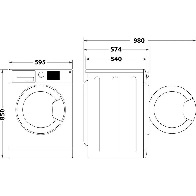 Hotpoint NDB8635WUK FS 1400 Washer Dryer - White 3 Hotpoint NDB8635WUK FS 1400 Washer Dryer - White - Image 3