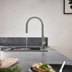 Hansgrohe Talis M54 Single Lever Kitchen Mixer Tap 210 With Pull-Out Spray & Sbox 2 Spray Modes - Brushed Black Chrome - 72801340 -Blanco Shop hansgrohe 72801340 lifestyle3