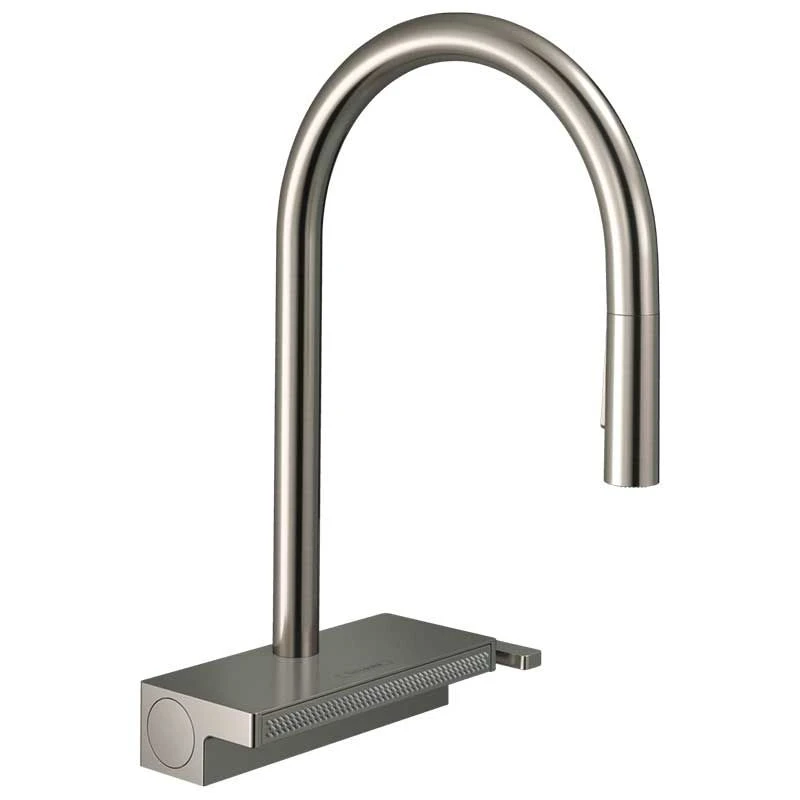 Hansgrohe Aquno Select M81 Single Lever Kitchen Mixer Tap 170 With Pull-Out Spray 3 Spray Modes - Stainless Steel - 73837800 1 Hansgrohe Aquno Select M81 Single Lever Kitchen Mixer Tap 170 With Pull-Out Spray 3 Spray Modes - Stainless Steel - 73837800