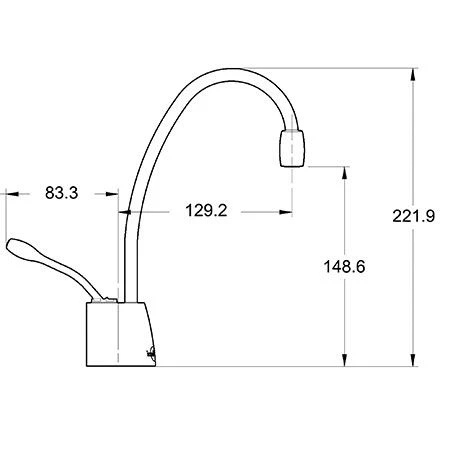 InSinkErator GN1100 Steaming Hot Kitchen Tap (Tap Only) - Chrome - 44317 1 InSinkErator GN1100 Steaming Hot Kitchen Tap (Tap Only) - Chrome - 44317
