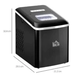 HOMCOM 12kg Portable Countertop Ice Maker Machine - Black - 800-063V70 -Blanco Shop homcom 800 063v70 dimensions