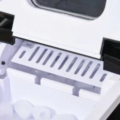 HOMCOM 12kg Portable Countertop Ice Maker Machine - Black - 800-063V70 -Blanco Shop homcom 800 063v70 open view