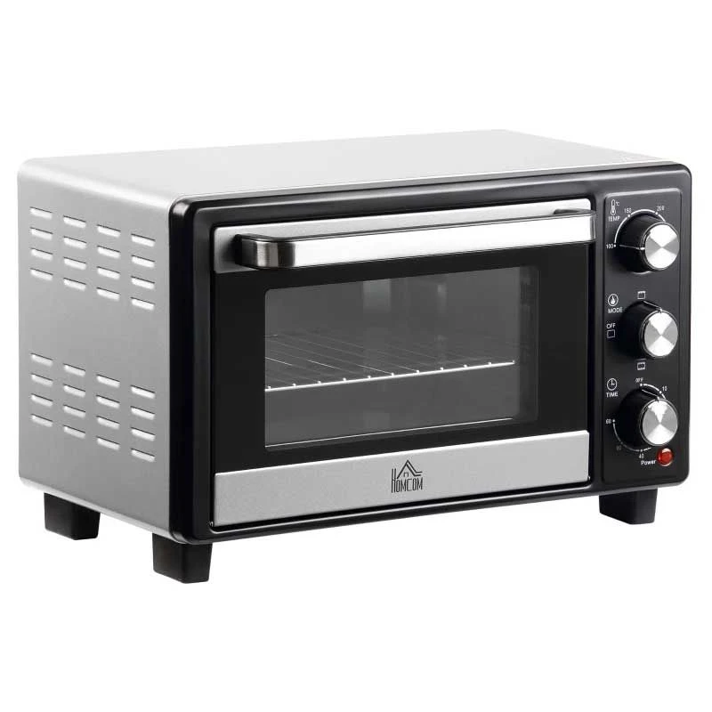 HOMCOM 1400W 16 Litre Mini Countertop Oven & Grill - Silver - 800-083V70 3 HOMCOM 1400W 16 Litre Mini Countertop Oven & Grill - Silver - 800-083V70 - Image 3