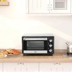 HOMCOM 1400W 16 Litre Mini Countertop Oven & Grill - Silver - 800-083V70 14 HOMCOM 1400W 16 Litre Mini Countertop Oven & Grill - Silver - 800-083V70 -Blanco Shop homcom 800083v70 lifestyle2