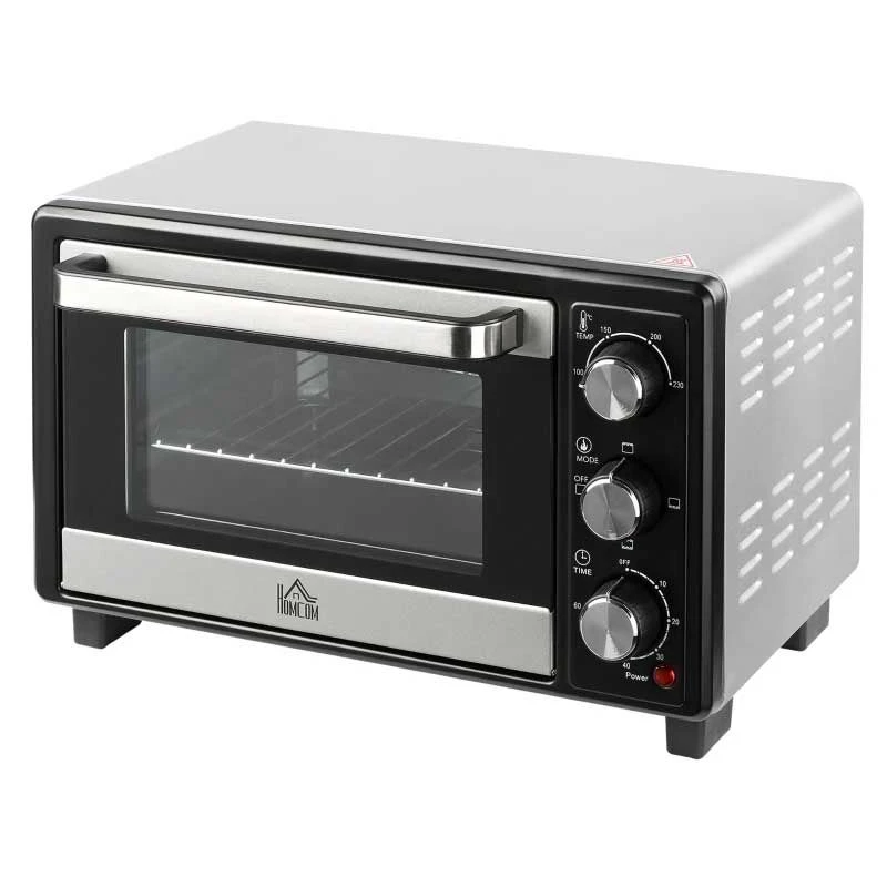 HOMCOM 1400W 16 Litre Mini Countertop Oven & Grill - Silver - 800-083V70 4 HOMCOM 1400W 16 Litre Mini Countertop Oven & Grill - Silver - 800-083V70 - Image 4