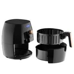 HOMCOM 1700W 5.5 Litre Air Fryer With Digital Display - Black - 800-094V70 13 HOMCOM 1700W 5.5 Litre Air Fryer With Digital Display - Black - 800-094V70 -Blanco Shop homcom 800094v70 inner view