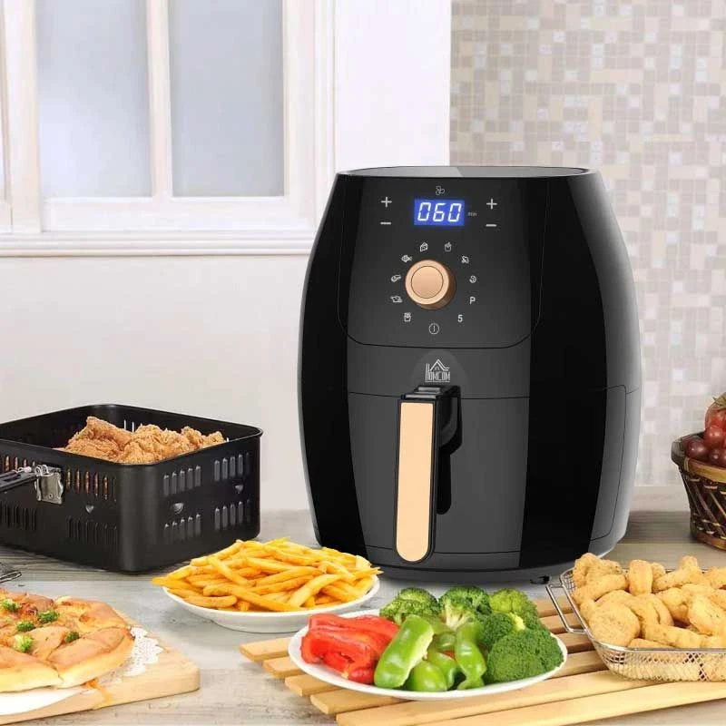 HOMCOM 1700W 5.5 Litre Air Fryer With Digital Display - Black - 800-094V70 1 HOMCOM 1700W 5.5 Litre Air Fryer With Digital Display - Black - 800-094V70