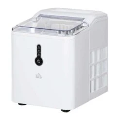 HOMCOM 12kg Portable Countertop Ice Maker Machine - White - 800-101 -Blanco Shop homcom 800101