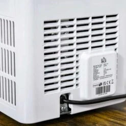 HOMCOM 12kg Portable Countertop Ice Maker Machine - White - 800-101 -Blanco Shop homcom 800101 rear view