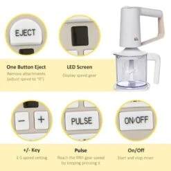 HOMCOM 5-in-1 Electric Hand Mixer - White - 800-102V70 -Blanco Shop homcom 800102v70 features1