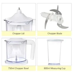 HOMCOM 5-in-1 Electric Hand Mixer - White - 800-102V70 -Blanco Shop homcom 800102v70 features2