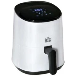 HOMCOM 1300W 2.5 Litre Air Fryer With Digital Display - White - 800-114V70 -Blanco Shop homcom 800114v70 main image