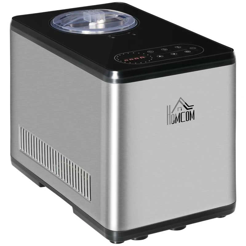 HOMCOM 1.5 Litre Ice Cream Maker - Stainless Steel - 800-116V70 4 HOMCOM 1.5 Litre Ice Cream Maker - Stainless Steel - 800-116V70 - Image 4