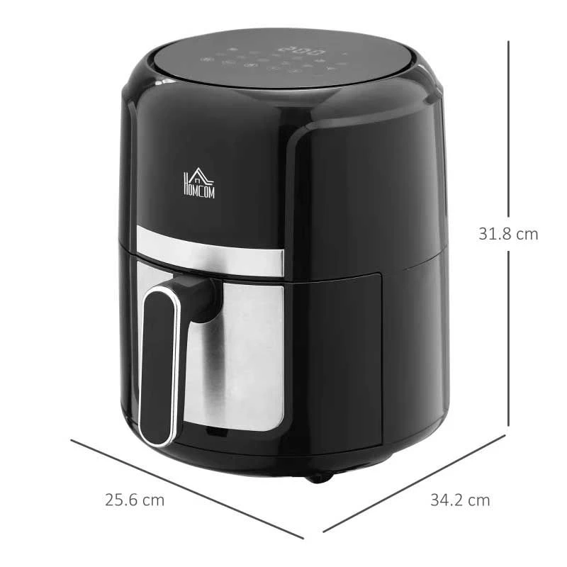 HOMCOM 1300W 4 Litre Air Fryer With Rapid Air Circulation - Black - 800-119V70 2 HOMCOM 1300W 4 Litre Air Fryer With Rapid Air Circulation - Black - 800-119V70 - Image 2