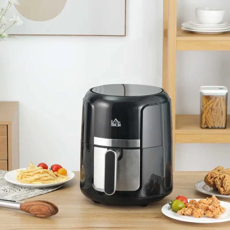 HOMCOM 1300W 4 Litre Air Fryer With Rapid Air Circulation - Black - 800-119V70 1 HOMCOM 1300W 4 Litre Air Fryer With Rapid Air Circulation - Black - 800-119V70
