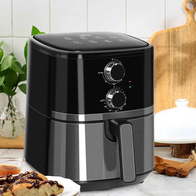 HOMCOM 1500W 4.5 Litre Air Fryer With Rapid Air Circulation - Black - 800-122V70 4 HOMCOM 1500W 4.5 Litre Air Fryer With Rapid Air Circulation - Black - 800-122V70 - Image 4
