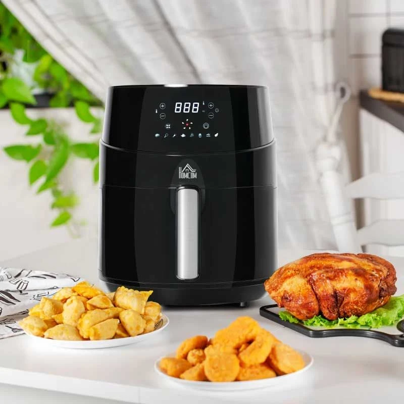 HOMCOM 1500W 4.5 Litre Air Fryer With Digital Display - Black - 800-124V70 5 HOMCOM 1500W 4.5 Litre Air Fryer With Digital Display - Black - 800-124V70 - Image 5