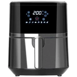 HOMCOM 1500W 4.5 Litre Air Fryer With Digital Display - Black - 800-125V70 12 HOMCOM 1500W 4.5 Litre Air Fryer With Digital Display - Black - 800-125V70 -Blanco Shop homcom 800125v70 front view