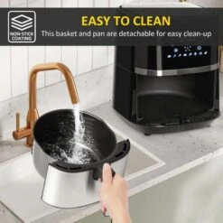 HOMCOM 1500W 4.5 Litre Air Fryer With Digital Display - Black - 800-125V70 18 HOMCOM 1500W 4.5 Litre Air Fryer With Digital Display - Black - 800-125V70 -Blanco Shop homcom 800125v70 product information1