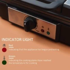 HOMCOM 1200W 4 Slice Waffle Maker - Black - 800-135V70 -Blanco Shop homcom 800135v70 light