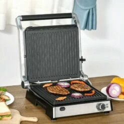 HOMCOM 2000W Health Grill & Pannini Maker - Black - 800-137V70 13 HOMCOM 2000W Health Grill & Pannini Maker - Black - 800-137V70 -Blanco Shop homcom 800137v70 main image
