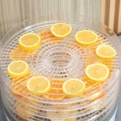 HOMCOM 245W 5 Tier Food Dehydrator - White - 800-144V70 -Blanco Shop homcom 800144v70 close up view
