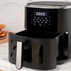 HOMCOM 1500W 6.7 Litre Air Fryer With Digital Display - Black - 800-147V71BK 15 HOMCOM 1500W 6.7 Litre Air Fryer With Digital Display - Black - 800-147V71BK -Blanco Shop homcom 80014771bk lifestyle