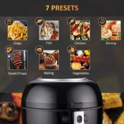 HOMCOM 1500W 7 Litre Air Fryer With Digital Display - Black - 800-148V70 -Blanco Shop homcom 800148v70 features2